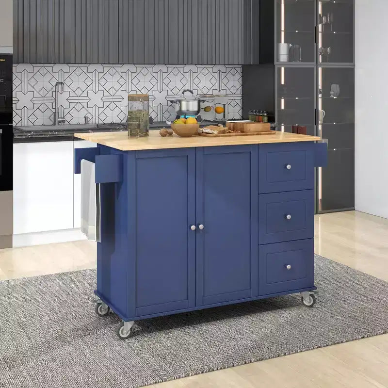 Chariot de cuisine moderne Whisen, chariot de cuisine avec étagères et tiroirs