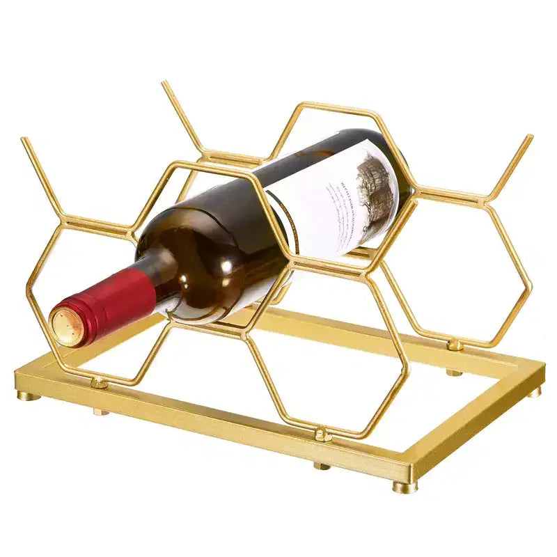 Unique Bargains Casier à vin géométrique autoportant et peu encombrant pour comptoir