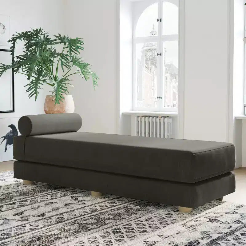 Jaxx Alon Canapé-lit / Lit escamotable grand lit (Queen) – Microvelours