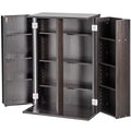 VEVOR Media Storage Cabinet, DVD Cabinet with Doors and Shelves, CD Storage Holds up to 576 CDs, Adjustable DVD Shelf, Brown