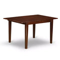 HomeStock 7-Piece Mahogany Finish Solid Wood Top Dining Table with 6 Chairs