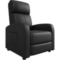 Recliner Chair for Adults,PU Leather Lazy Recliner Ergonomic Adjustable Single Sofa Enhanced with Side Pocket, Tall Back, Wide Arms Padded Seat