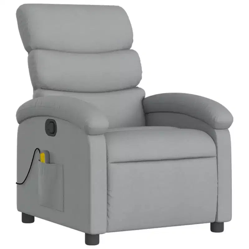 vidaXL Fauteuil inclinable de massage – Dossier inclinable manuel gris clair
