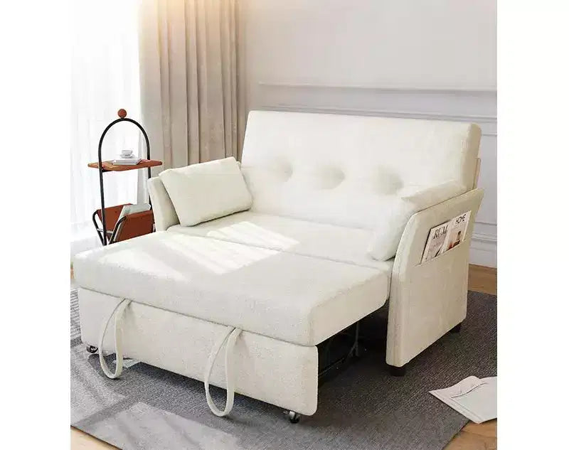 Dyonery Canapé-lit 51 avec pochette latérale, petit canapé-lit convertible 2 en 1 pour appartement, chambre et petit espace