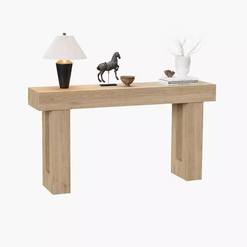 COZONY Table console longue en bois de 160 cm, rectangulaire, style ferme, résistante à l'eau et aux rayures, pour salon, couloir, hall d'entrée, derrière le canapé