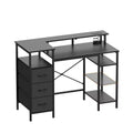 47.2'' Modern Computer Desk With Charging Station & Storage Drawers