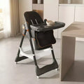 Portable Adjustable High Chair  Infant to Toddler Feeding Seat (0-6 Years) with Locking Wheels, 5-Point Belt & Easy-Wipe Design, for Home