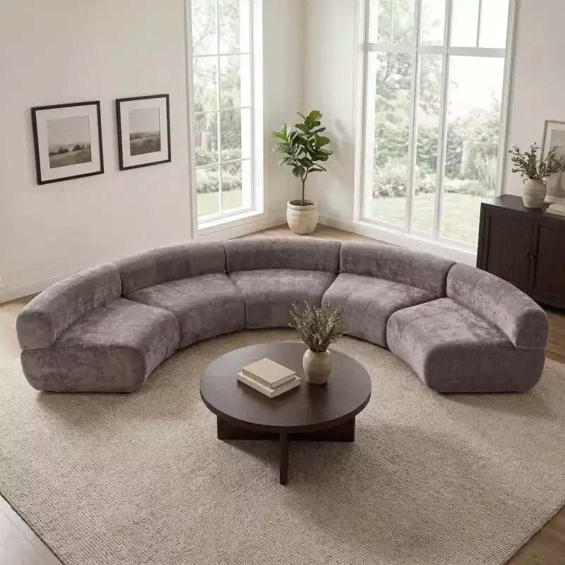 Christopher Knight Home Alan Canapé d'angle modulable incurvé rembourré 5 places 136,84