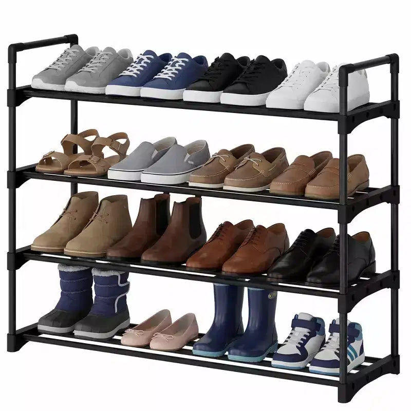 Meuble à Chaussures Réglable Fin avec Étagères en Tissu Non Tissé, Rangement de Chaussures Robuste pour Entrée, Placard et Chambre à Coucher