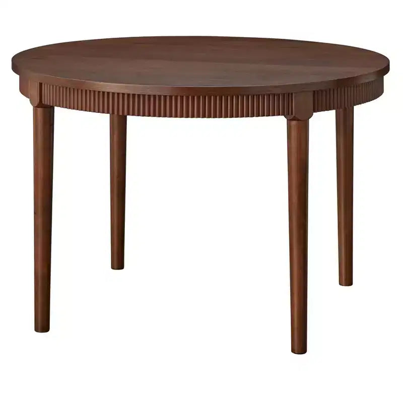 Table de salle à manger Lifestorey Astroria 46 avec tablier cannelé et plateau rond