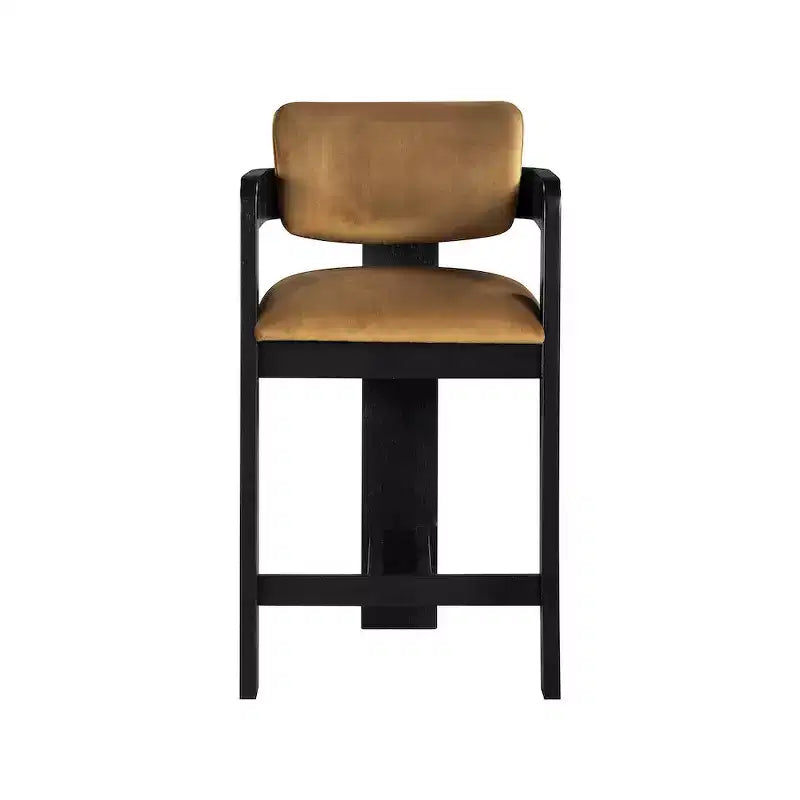 Meridian Furniture Tabouret de bar en velours Sacha