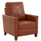 Fauteuil inclinable moderne en faux cuir caramel
