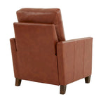 Fauteuil inclinable moderne en faux cuir caramel