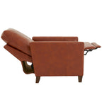 Fauteuil inclinable moderne en faux cuir caramel