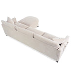 Canapé spacieux 4 places beige 107,87 avec pouf mobile