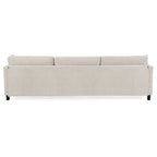 Canapé spacieux 4 places beige 107,87 avec pouf mobile
