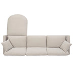 Canapé spacieux 4 places beige 107,87 avec pouf mobile