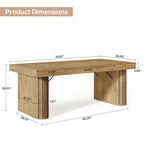 Bureau de direction 70,9 pouces, bureau d'ordinateur de ferme, grande station de travail pour bureau à domicile, marron