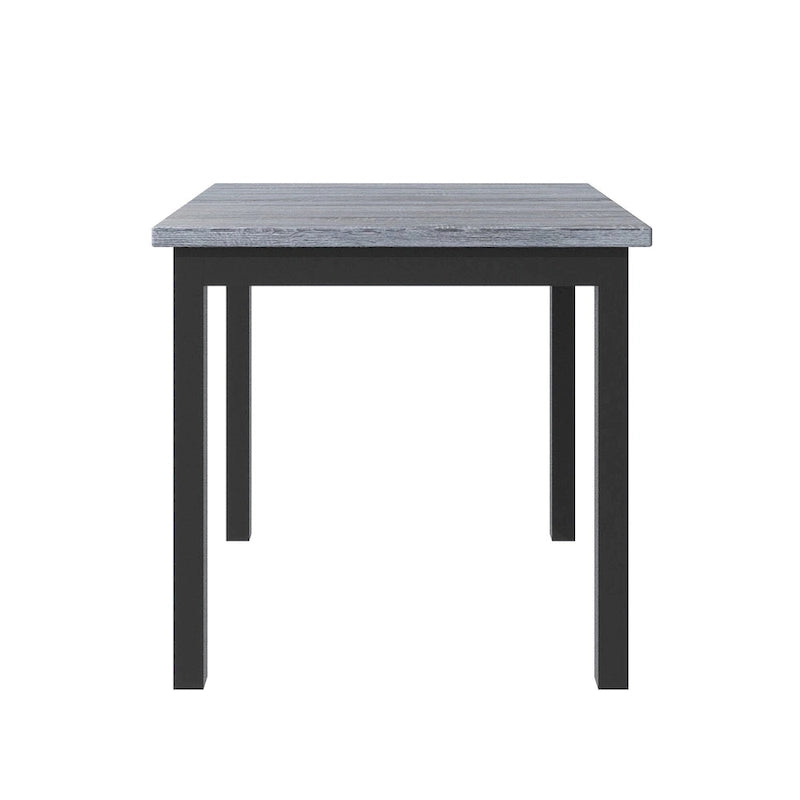 Table de salle à manger hauteur comptoir 5 pièces avec table rectangulaire et 4 chaises rembourrées à dossier haut