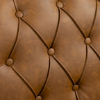 Fauteuils d'appoint en cuir végétalien capitonnés (2 chaises), Fauteuil avec garniture cloutée