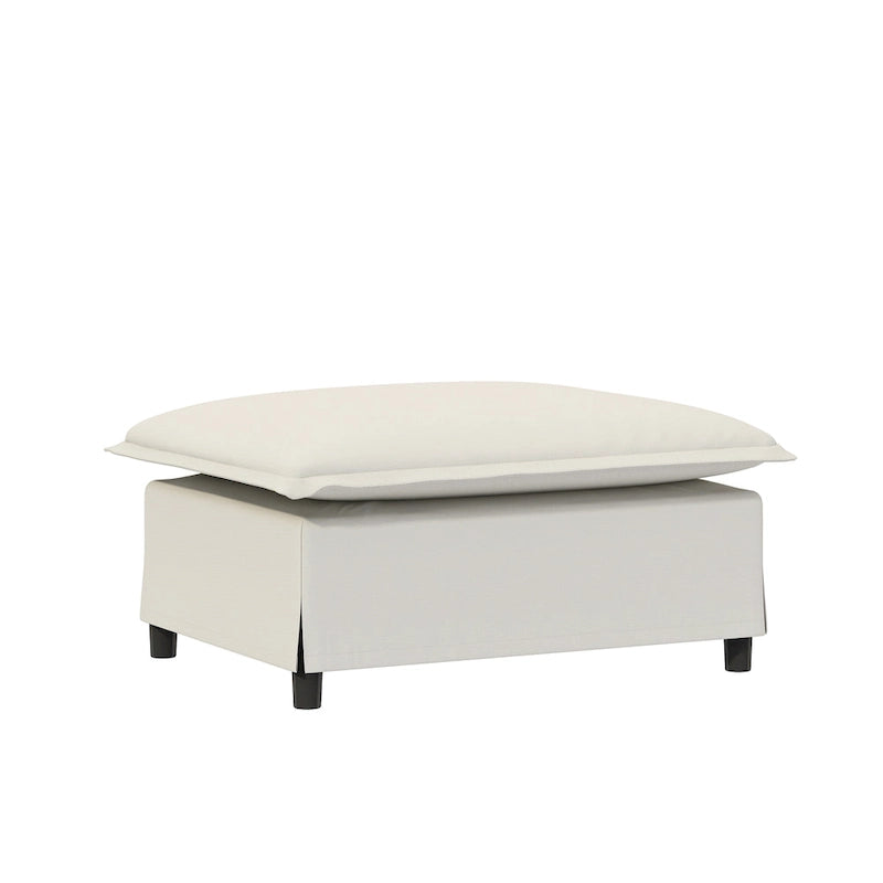 Canapé d'angle en velours chenille en forme de U avec ottomane et oreillers