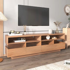 Meuble TV autoportant avec 4 tiroirs, console multimédia avec rangement transparent en acrylique pour téléviseurs jusqu'à 75 pouces