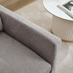Fauteuil d'appoint pivotant à 360° en chenille moderne de 29,92 pouces avec cadre en bois massif et coussin de dossier amovible