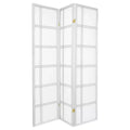 6 ft. Tall Double Cross Shoji Screen - White (3 Panels)
