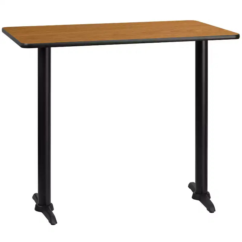 Flash Furniture Plateau de table rectangulaire en stratifié de 76,2 x 121,9 cm avec pieds de table haute de 12,7 x 55,9 cm