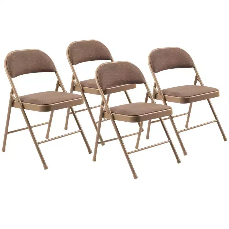 Lot de 4 chaises pliantes rembourrées en tissu - Hampden Furnishings