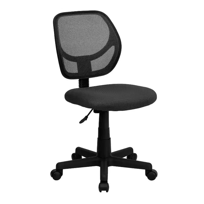 Fauteuil de bureau ergonomique Emma et Oliver à dossier incurvé en maille et pivotant