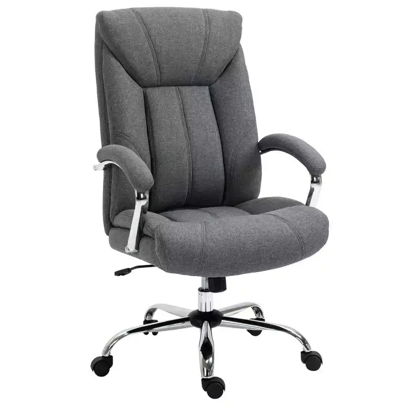 Chaise de bureau Vinsetto à dossier haut, Chaise de bureau d'ordinateur avec support lombaire et hauteur réglable