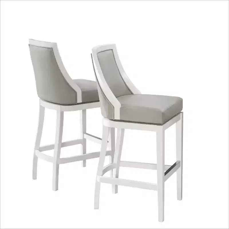 Lot de 2 tabourets de bar hauts Ellie avec dossier - Alaterre Furniture