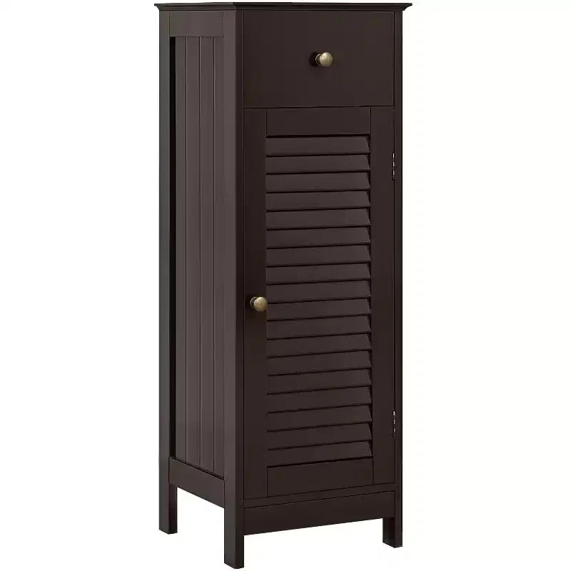Meuble bas de salle de bain Yaheetech avec tiroir et porte à persienne unique