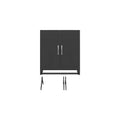 RealRooms Basin 2 Door Wall Storage Cabinet with Hanging Rod