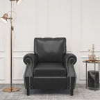 Fauteuil de club en similicuir avec clous de tapissier