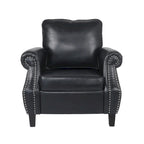Fauteuil de club en similicuir avec clous de tapissier