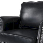 Fauteuil de club en similicuir avec clous de tapissier