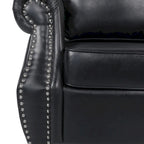 Fauteuil de club en similicuir avec clous de tapissier