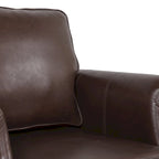 Fauteuil de club en similicuir avec clous de tapissier