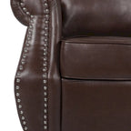Fauteuil de club en similicuir avec clous de tapissier