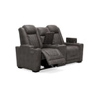 Causeuse inclinable électrique grise avec console - 71,75 L x 39 P x 44 H