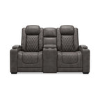 Causeuse inclinable électrique grise avec console - 71,75 L x 39 P x 44 H