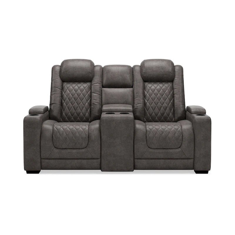 Causeuse inclinable électrique grise avec console - 71,75 L x 39 P x 44 H