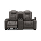Causeuse inclinable électrique grise avec console - 71,75 L x 39 P x 44 H