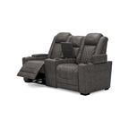 Causeuse inclinable électrique grise avec console - 71,75 L x 39 P x 44 H