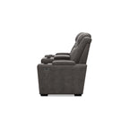 Causeuse inclinable électrique grise avec console - 71,75 L x 39 P x 44 H