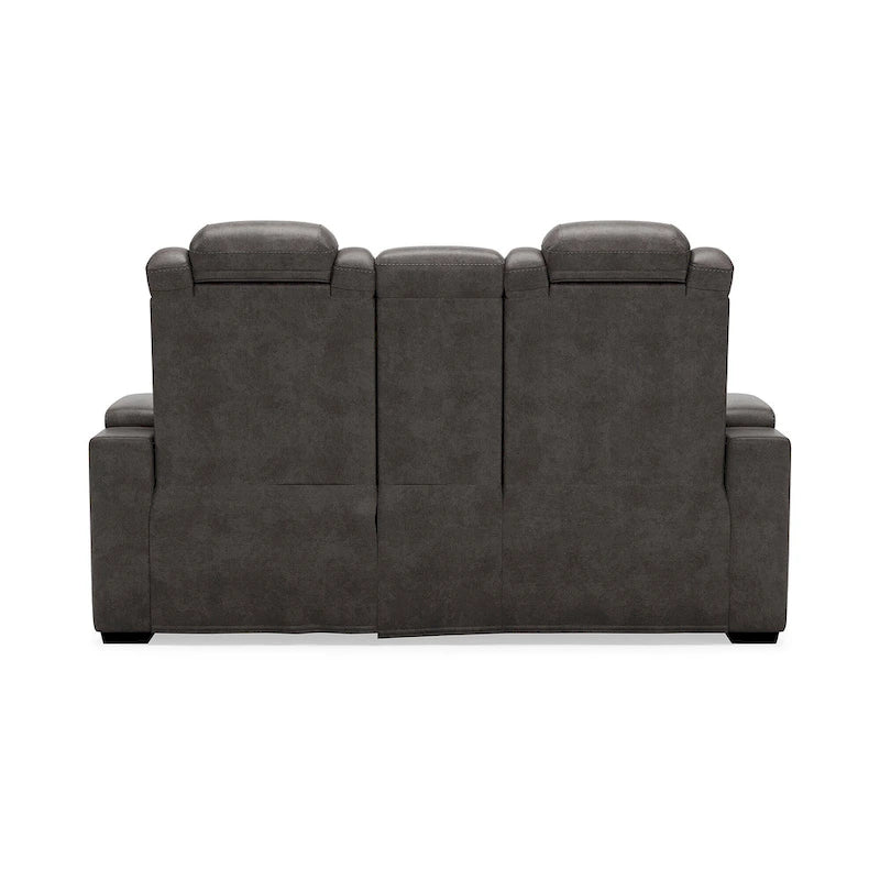 Causeuse inclinable électrique grise avec console - 71,75 L x 39 P x 44 H
