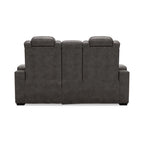 Causeuse inclinable électrique grise avec console - 71,75 L x 39 P x 44 H
