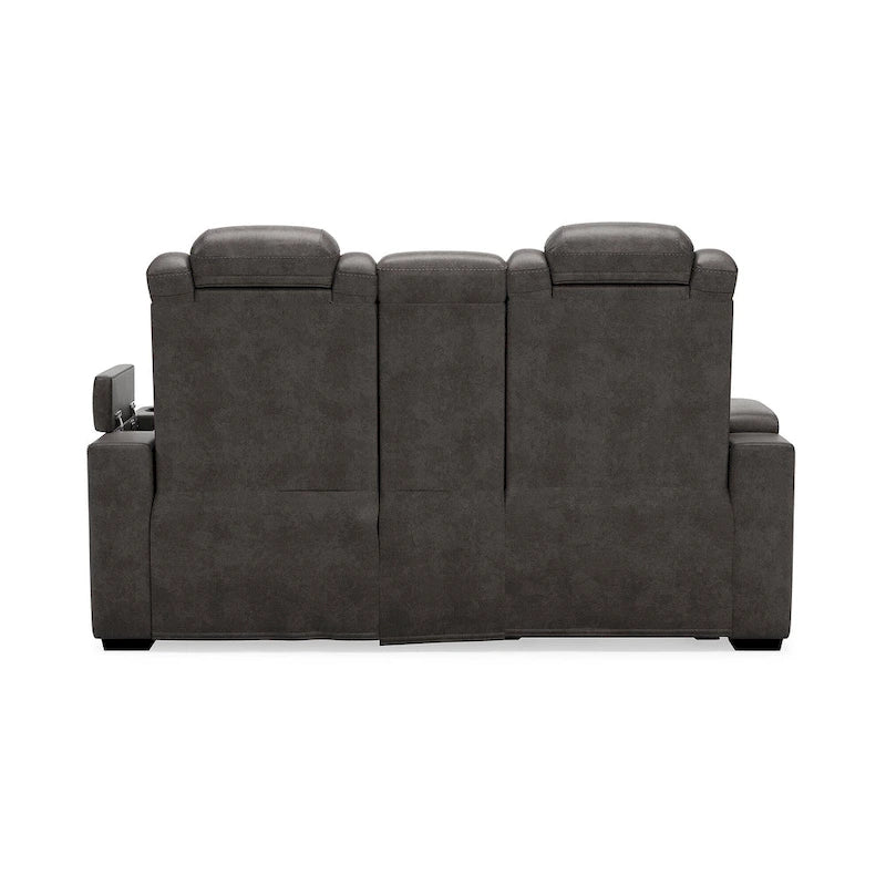 Causeuse inclinable électrique grise avec console - 71,75 L x 39 P x 44 H